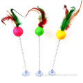 Spring Rainbow Ball Feather Cat Teaser Toy